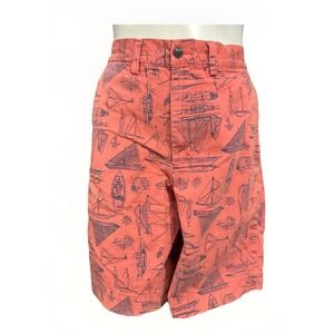 Polo Ralph Lauren‎ Men's 30 Pink Naval Shorts Sail Boat All Over Summer Cotton